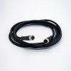 M8电缆插头3芯母对母直式注塑线24AWG线长1米180度螺纹传感器
