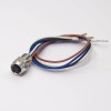 M8 Cable Color Code Female Socket for Cable 24AWG 1M Straight 4 Pin Blukhead