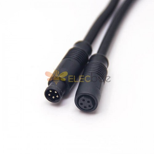 M8 Cable Fast Plug 5 Pin macho a hembra B Código conector recto para cable 24AWG 1M