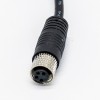 10pcs M8 cabo impermeável em linha reta a codificação M8 4 pinos feminino plug moldagem tipo com 1m 24AWG wire