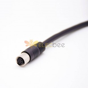 M8 connector cable 8 pin A code female cable single end cable AWG26 1meter length