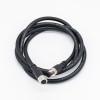 M8电缆插头5芯公转母直式注塑线材接1米24AWG线