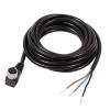 M8 Moding Cable Plug Waterproof IP67 Right Angle 3 Pin Female Plug With 1M 24AWG PUR Cable