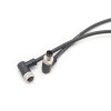M8 Profinet Cable Waterproof 3 Pin Right Angle Female Plug To Male Plug Moding Cable With 1M PVC 24AWG Wire