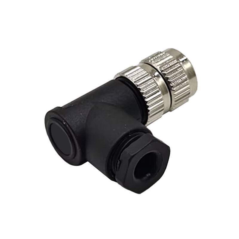 10 pcs M8 5Pin Right Angle Cable Plug Waterproof Plastic B Coding Assemble Type 5Pin Female Plug