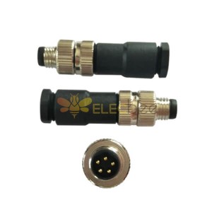 10 pcs M8 Plug Waterproof Plastic M8 B Codage 5Pin Male Assemble Type Cable Connector