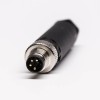 10pcs M8 4Pin Field Wireable Connector Straight Male Assemble Type Unshiled Waterproof Plug