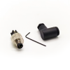10pcs M8 Wireable Connector Plug Waterproof IP67 90 Degree Male Plug 4 Pins Assemble Unshield Plug