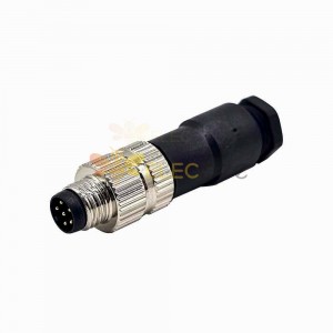 M8 6Pin Field Wireable Connector Straight Male Assemble Solder Cup for cable Unshiled Waterproof Plug