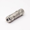 Female Connector M8 4 Pin Straight Aviation Plug Screw-Joint Metal Shielded