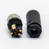 Field Wireable Connector M8 Female Plug 4 Pin Unshielded Straight Screw-Joint for Cable