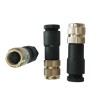 Field Wireable M8 B Coding 5Pin Female Plug Waterproof IP67 Assemble Aviation Straight Connector