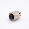 M8 3pin Female lnjection Molding Connector Straight Solder Cup Unshielded
