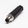 M8 4Pin Campo Conector Wireable Straight Male Montar tipo plug impermeável unshiled