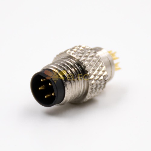 M8 5 Pin Male Connector B-Coding Straight Shield Field Wireable Connector Cable Solder Type