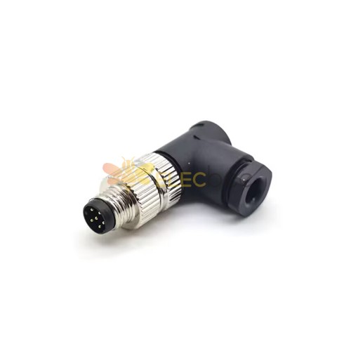 M8 6Pin Male Field Wireable Connector Waterproof IP67 90 Degree Solder Cup Terminal Unshiled Connector