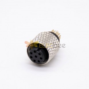 m8 8pin Connector Female Straight Solder Cup Overmolded Unshielded A code