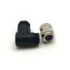 M8 Cable Assembly Plug Waterproof IP67 90 Degree Female Connector 8Pins Wireable Solder Cup Terminal Unshiled