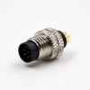 M8 Circular Connector 8Pin A Code Male Straight No-shield Field Wireable Connector Cable Solder Type