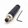 M8 Connector 4 Pin Male Straight Plastic Shell Aviation Plug Screw-Joint pour câble non protégé