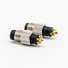 M8 Connector 6 pin Male Straight Male Overmolded Solder Cup Unshielded A code