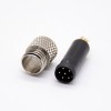 M8 Connector 6 pin Male Straight Male Overmolded Solder Cup Unshielded A code