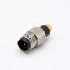 m8 Connector Male 8 pin Male Straight Overmolded Solder Cup Unshielded A code