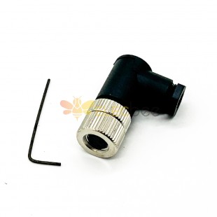 M8 Connector Screw Type Connector Right Angle 3 Pin Assemble Cable Female Plug