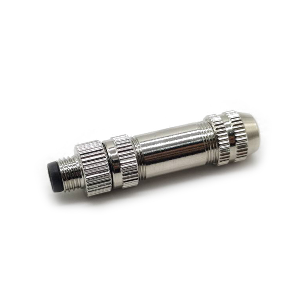 Male Connector M8 8 Pin Straight Aviation Plug Solder Type for Cable Metal Shielded
