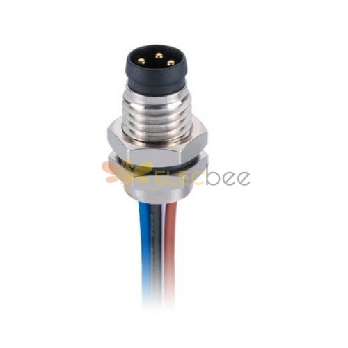 10 pcs M8 3 pin sensor conector de cabo impermeável a uma codificação 3Pin M8 Solda com 1M 24AWG Wire