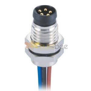 10 pcs M8 5 pin Connector Waterproof M8 5 Position Male Cable Connector With 25CM 26AWG Wire