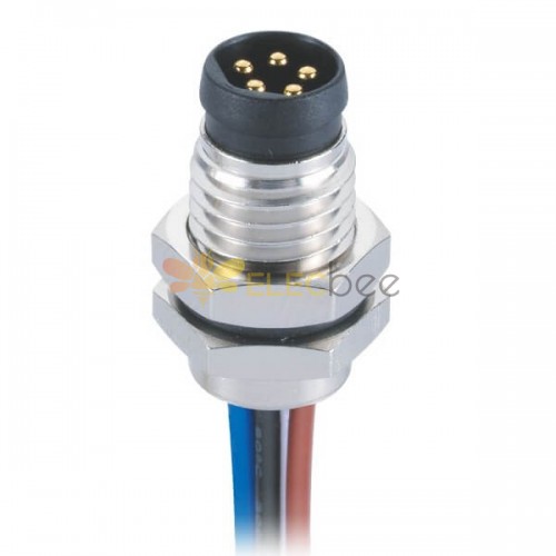 10 pcs M8 5 pin Connector Waterproof M8 5 Position Male Cable Connector With 25CM 26AWG Wire