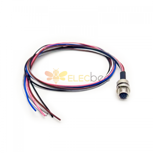 10 pcs M8 6Pin Solder Cable Connector circolare rettifila impermeabile Una presa di montaggio anteriore di codifica con cavo 50C