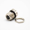 M8 3 Pin Female Connector Straight PCB Mount Solder Type Front Mount Waterproof Receptacles