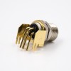 M8 4 Pin Female Connector Panel Receptacles Right Angle PCB Mount Impermeável Mount