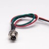 M8 4Pin Male Connector Rear Mount Straight Solcering Type With Wires AWG24 30CM