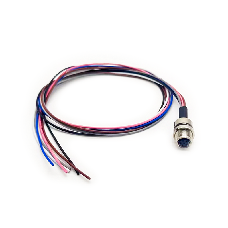 Connecteur de câble de soudure M8 6Pin Circulaire droite imperméable à l’eau d’une prise de montage avant de codage avec câble 5