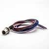 M8 6Pin Solder Cable Straight Female Socket Back Mount Wiring 0.2M Waterproof Aviation Connector