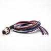 M8 6Pin Solder Cable Straight Female Socket Back Mount Wiring 0.2M Waterproof Aviation Connector