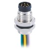 M8 8 Pin Male Cable Connector Circular Waterproof Straight A Coding Panel Mount Soud socket With 1M 26AWG Wire M8 8 Pin Male Cab