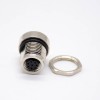 M8 8 pin Female A Code Straight Front Mount M12-1.0 Thread Solder Type