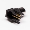 M8 Bulkhead Connector Right Angle PCB Connector 4 Pin Panel Mount Female Waterproof Socket