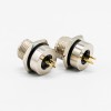 M8 Circular Connector Female Receptacle 3 Pin Blukhead Waterproof M12-1.0 Outer Thread PCB Mount