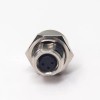 M8 Circular Connector Female Receptacle 3 Pin Blukhead Waterproof M12-1.0 Outer Thread PCB Mount