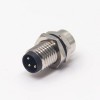 M8 Connector Screw Waterproof Socket Male Straight 3 Pin Front Blukhead Solder Cup pour câble