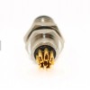 Conector de cabo sensor M8 uma linha de codificação de montagem circular 8 pino soquete de solda masculina em linha reta imperme