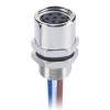 M8 Sensor Cable Socket Circular Wateproof Straight A Coding Back Mount 6 Pin Female Solder Socket With 1M 24AWG Wire