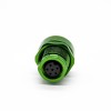 m8 6pin connector male plug Solder Type female socket front mount straight green Unshielded B code