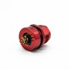 m8 6pin male plug Solder Type female socket front mount straight Red wine Unshielded B code