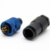 m8 connector 6pin male plug Solder Type female socket front mount straight blue Unshielded B code